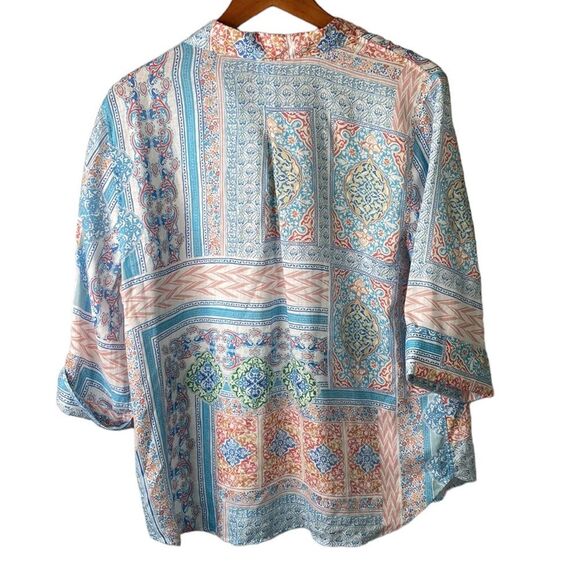 Chico's Multicolor Button Down Shirt - Picture 9 of 16